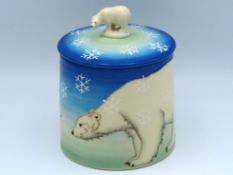 A Dennis China Works jar & cover designed by Sally