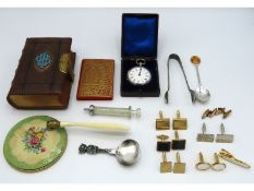 A cased 'Mile Walk SH Mono' pocket watch, a decora