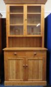 A pine dresser with recessed drawers & doors, 2180