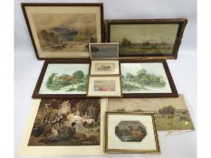 Four framed paintings including a Lionel Birch (18