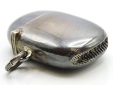 A late Victorian Birmingham plain silver vesta by