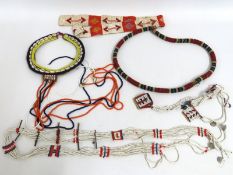 A selection of Native American beadwork jewellery