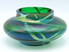 An Okra squat vase with box, 170mm tall with box