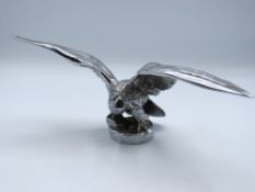 A chrome plated car hood mascot depicting an eagle