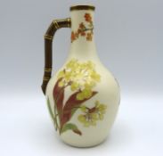 A Royal Worcester porcelain jug with stlised bambo