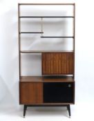 A G-Plan teak 'Librenza' shelf & storage cabinet d