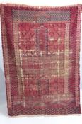 An antique, possibly 19thC. woollen Afghan rug, wo