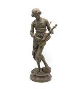 After A. J. Scotte, a bronzed spelter figure of a