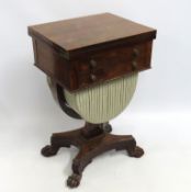 A good William IV rosewood work & games table with