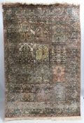 A silk pile carpet, 1830mm x 1235mm