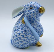 A Herend porcelain rabbit, no faults, 72mm tall