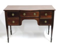 A Victorian mahogany sideboard with five drawers,