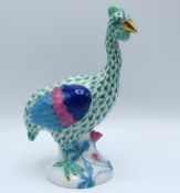 A Herend porcelain guinea fowl, no faults, 154mm t