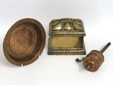 A 19thC. Indian paan daan style box, hole & wear t