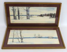 A pair of mid 20thC. Russian/Polish winter landsca
