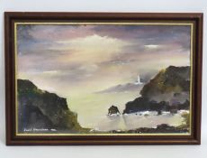 Paul Shanahan, a framed oil of coastal scene, imag