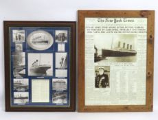 A large framed reproduced print of The New York ti