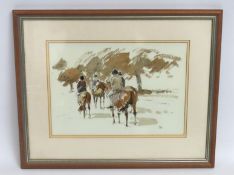 Barry Paine (b.1932), a watercolour depicting ride
