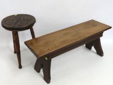 A Jack Grimble of Cromer bench twinned with a carv