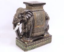 A large elephant seat, 550mm tall, a/f to base front