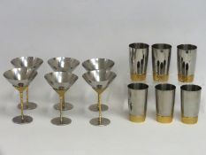 Six Viners Stuart Devlin designed stainless steel
