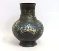 An archaic style antique Chinese bronze cloisonne