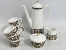 A mid century Royal Tuscan coffee set lacking one