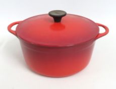 A French 2.6l Cousances cast iron casserole dish