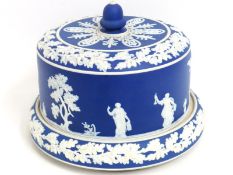 A circa mid 19thC. English jasperware cheese dome