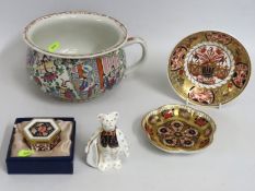 A Royal Crown Derby Imari 1128 scalloped dish, a S