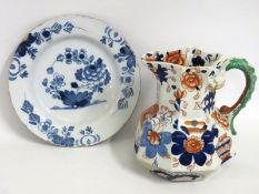 A large Mason's snake handled jug twinned with an