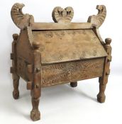 A c.1900 camphor wood dowry chest, 830mm wide x 76