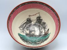 A c.1900 Adams, James Leech 'Ship Caroline' pink l