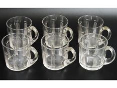 A set of six 19thC. custard cups, one with crack n