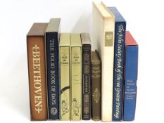 Nine Folio Society books including Beethoven, two