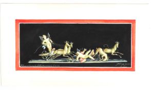 Rago Giovanni, Italian, an unframed gouache depict
