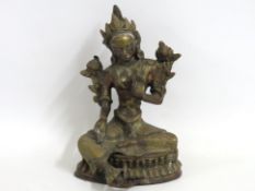 An antique Tibetan bronze style Green Tara female