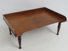 A Victorian mahogany breakfast tray, 605mm wide x