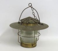 An early/mid 20thC. nautical lamp, 370mm drop x 32