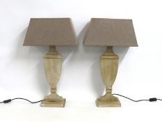 A pair of decorative lamps, 710mm tall