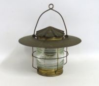 An early/mid 20thC. nautical lamp, 375mm drop x 32