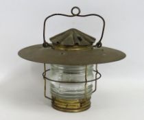 An early/mid 20thC. nautical lamp, 285mm drop x 30