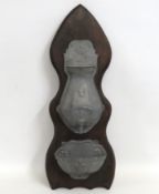 A Gothic mounted lead water font, 770mm tall