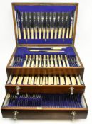 VINER'S LTD OF SHEFFIELD - TWELVE PEOPLE SILVER PLATED CANTEEN