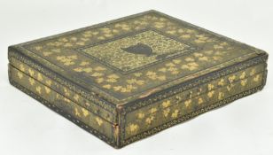 CHINESE CIRCA 19TH CENTURY LACQUERED GAMES BOX