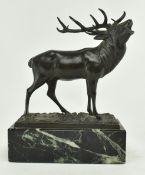 JOSEPH FRANZ PALLENBERG STYLE BRONZE SCULPTURE OF STAG
