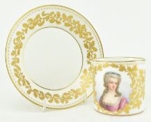 FRENCH - SEVRES LOUIS PHILIPPE - M. DE MONTESSON CUP & SAUCER