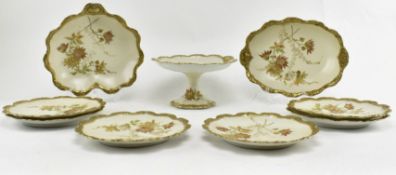 J. C. LIMOGES HAND FINISHED GILDED PART DESSERT SERVICE