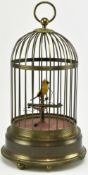 GERMAN GILT METAL BIRD CAGE AUTOMATON
