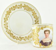 FRENCH - SEVRES LOUIS PHILIPPE - DIANE DE POITIER CUP & SAUCER